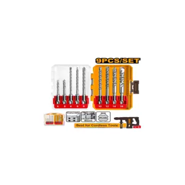 Se de 9 brocas para comcreto SDS pluz 6x110mm,8x110mm,6x16 0mm,6x160,8x160mm,10 x160mm,12x160mm,14x1 60mm,16x160mm