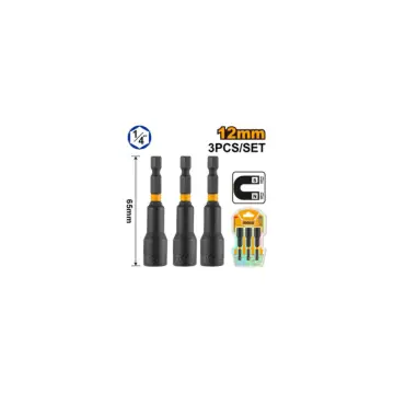 Juego de 3 piezas de dados de impacto 1/4" por 12mm