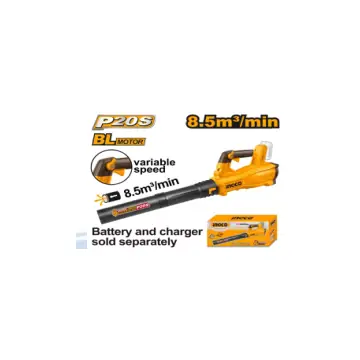 Soplador grande BL 20V sin bateria y sin cargador-18500rpm- 8,5m3/h-144km/h