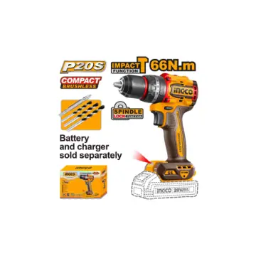Taladro BL 20V sin bateria - mandril 13mm- 66n