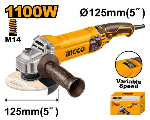 Amoladora 220V-1100w 5"-con regulador AG1100385 herramienta disponible en RCS Santa Cruz