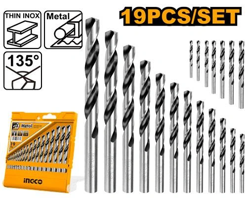 Jgo de brocas p/metal de 19 pzas AKDB1195 herramienta disponible en RCS Santa Cruz