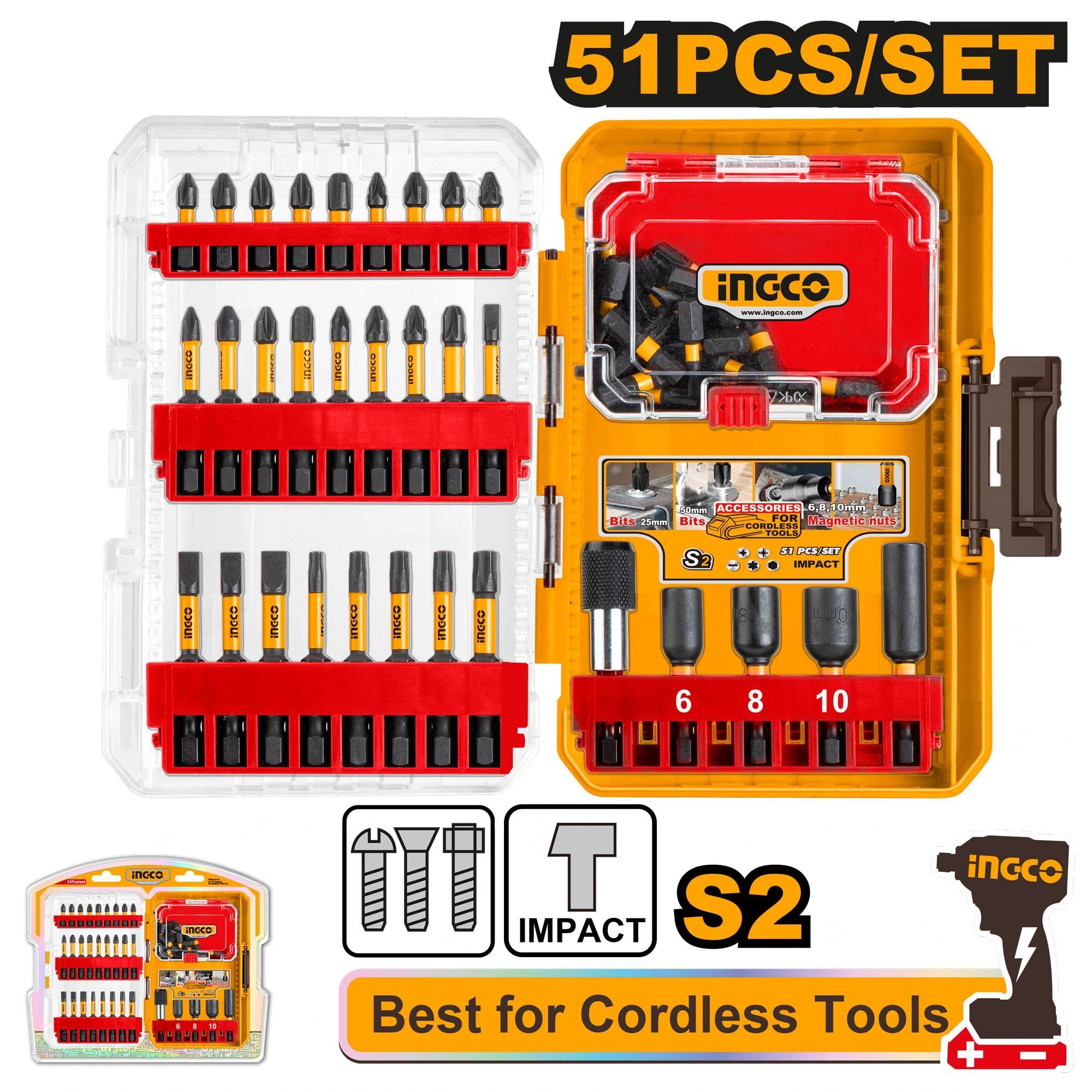 Kit de 51 piezas de puntas para destornillador de impacto AKDL25106 herramienta disponible en RCS Santa Cruz