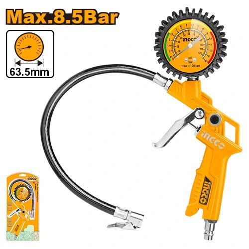 Pistola para inflasr con medidor de presion de 8,5bar -120 bar ATG0601 herramienta disponible en RCS Santa Cruz