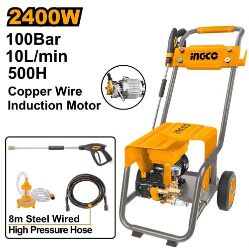 Hidrolavadora 220V 2400w - 100bar con manguera de alta presion 10l/min HPWR30018 herramienta disponible en RCS Santa Cruz