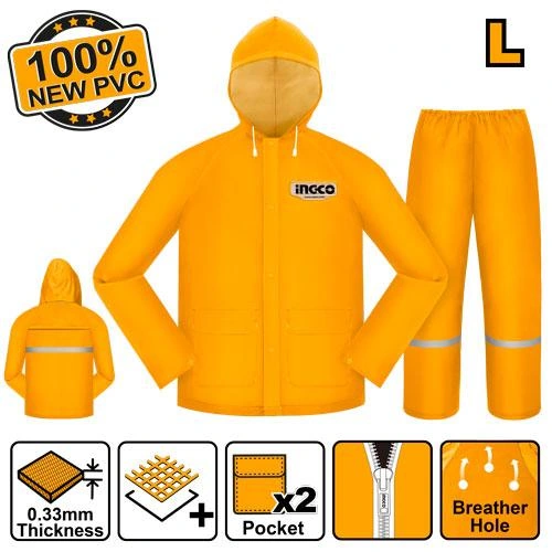 Impermeable chaqueta y pantalon talla l HRCTSKT031.L herramienta disponible en RCS Santa Cruz