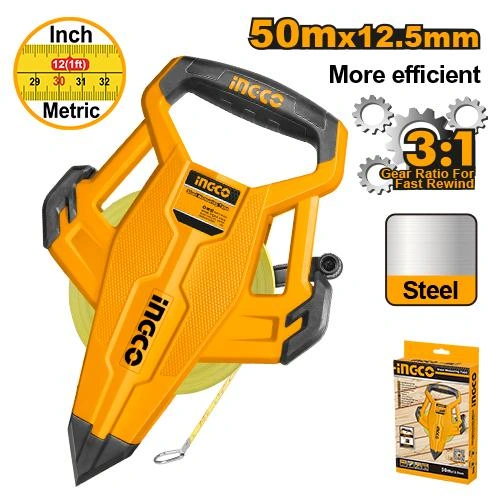 Flexometro de 50mx 12,5mm engomado HSMT8550 herramienta disponible en RCS Santa Cruz