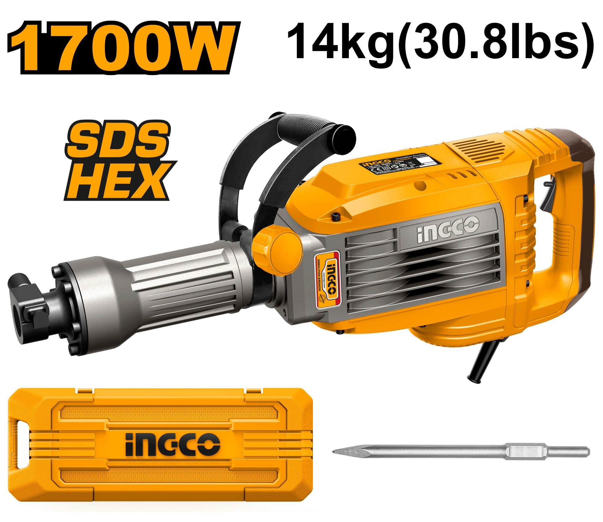 Maertillo 220V- demoledor 1700w- 1900rpm-50j PDB170068 herramienta disponible en RCS Santa Cruz